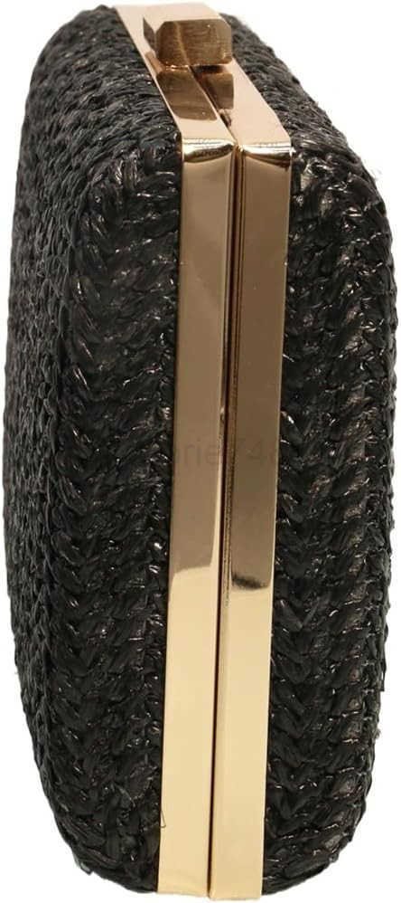 Women Box Shape Straw Clutch Purse Raffia Woven Handbag Summer Beach Crossbody Bag for Wedding PartyZ250919