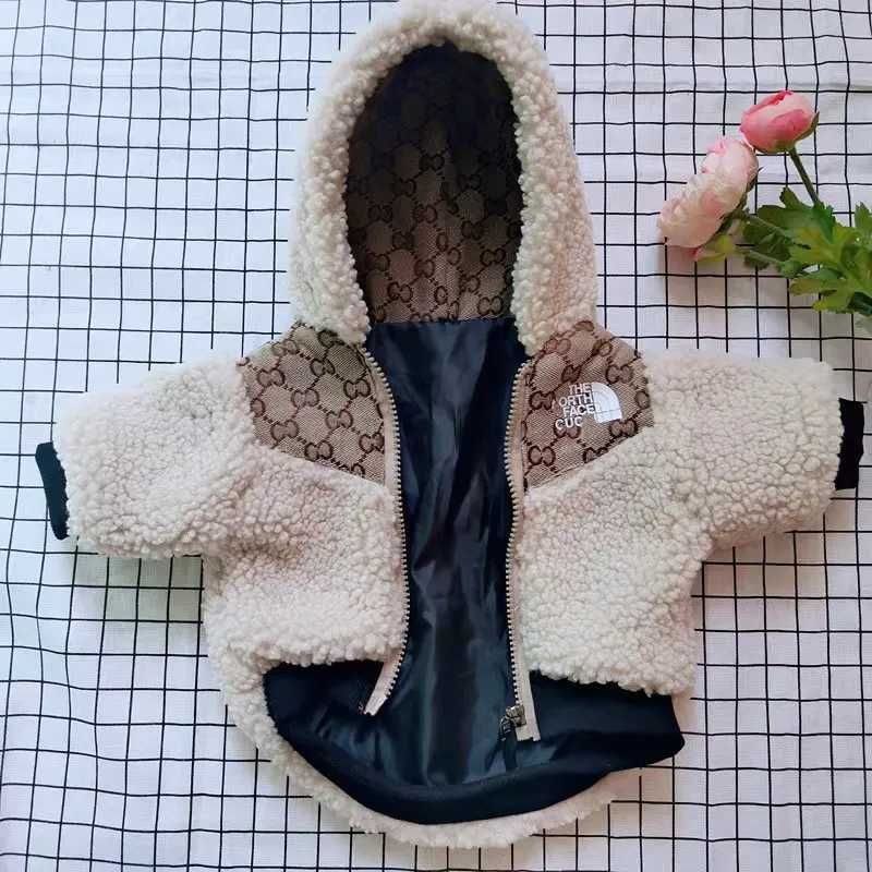 Designer Clothes Winter dog Coat Warm Dog Apparel Pet Vest Cold Weather Puppy Jacket with Hats for Small Medium dogs
