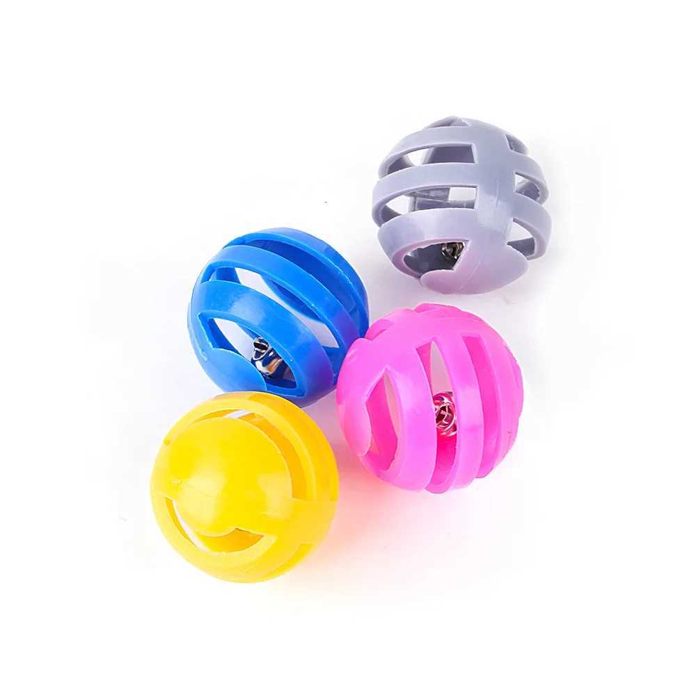 Color Plastic Ball Color Funny Cat Toy Hollow Bell Ball Pet Cat Toy Ball X250918