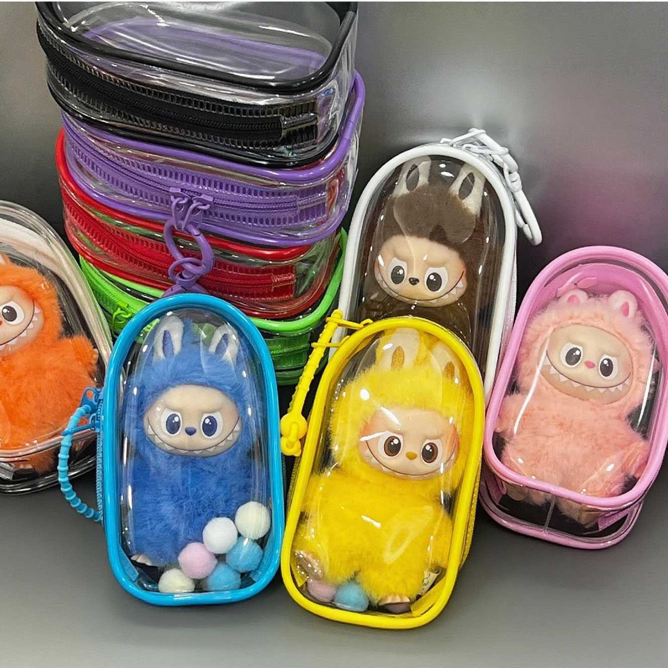For 105cm Labubu 40 Mini Doll Holiday Gift Outdoor Carrier Bag Walking Stroller Protective Case Ropa Labubu Doll Accessories C250919