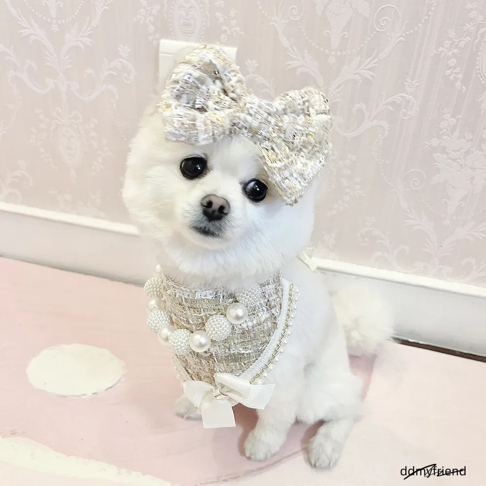 Bandanas And Hair Bow, Princess Dog Wedding Bandana, Soft Durable Fabric Bibs Kerchief Scarfs, Adjustable Fit. Designs For Small Medium Dogs Cats Red 