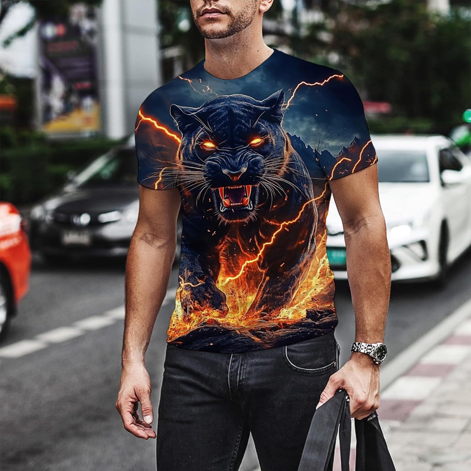 Mens T shirt Unisex Stylish 3D Printed T-Shirts Crewneck Cool Short Sleeve Funny Graphic Print Top Casual Tees T-Shirt Shirts Tshirt Graphic Tee Casua