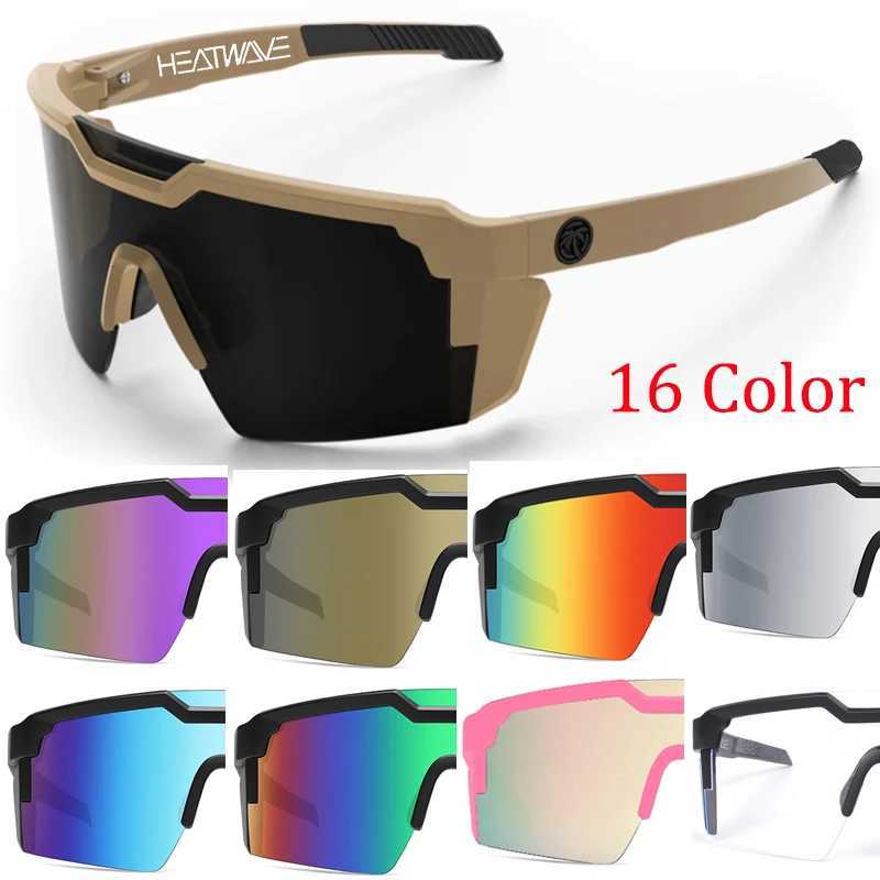 NEW High quality luxury Heat Wave brand sunglasses square Conjoined ns cycling Women men sun glasses UV400 Y250919