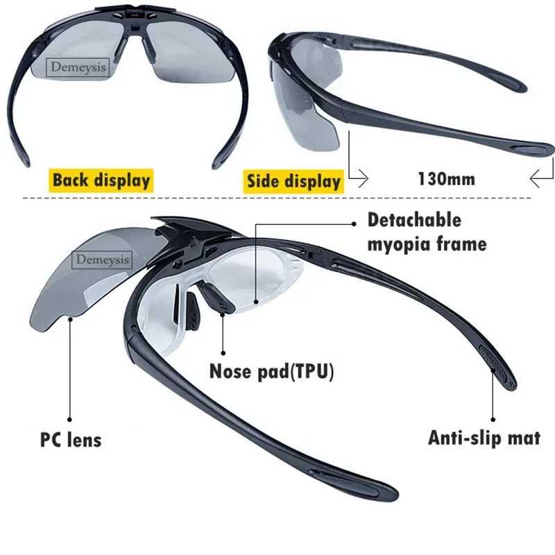 Shooting Glasses UV Protection Hiking Hunting Fishing Sunglasses Flip Up Lens Tactical Paintball Combat Goggles J250919