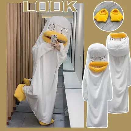 Cartoon Pajamas Funny Gintama Elizabeth Cosplay Women Men Sleep Blanket Nightgown Anime Sleeping Bag and Shoes Plus Size Costume L250918