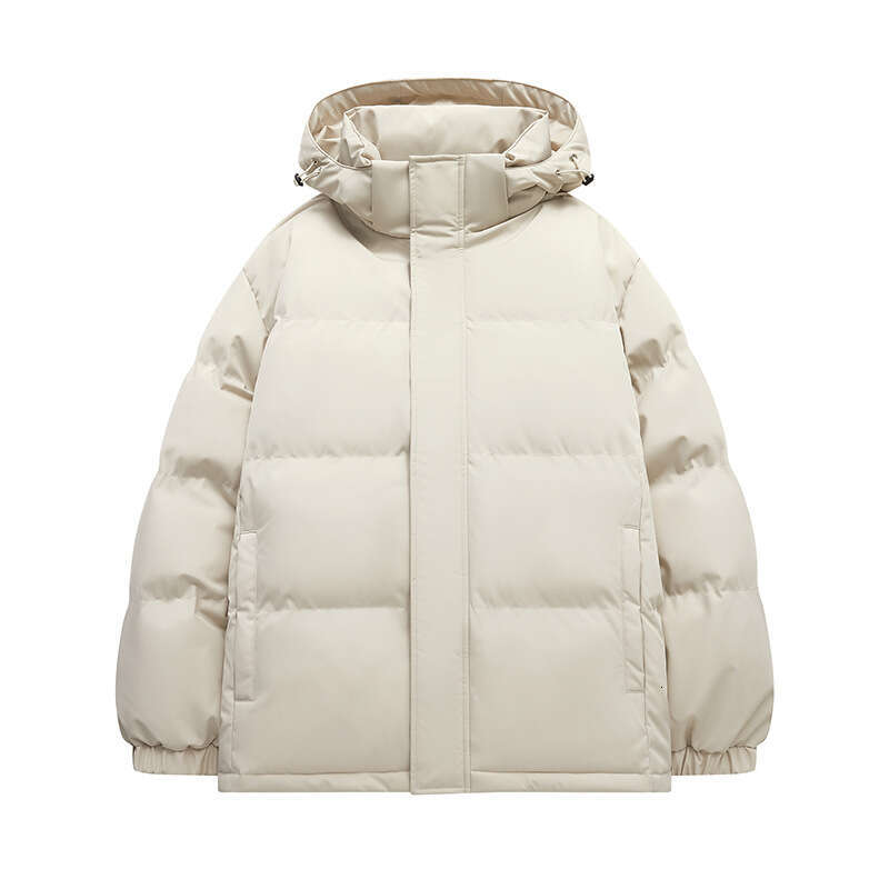 Winter New Down Men Hooded Thickened Couple Puffer Jacket Trendy Loose Fit Warm Cotton Coat