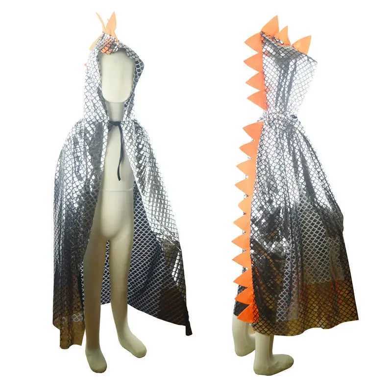 2024 Dinosaur Cloak for Children Performance Costume for Boys and Girls Funny Clothes for Kids Dress Up Props L250918