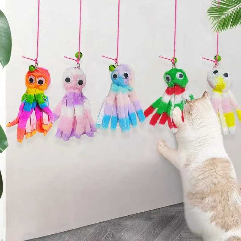 15pcs Hanging Octopus Cat Toys Cute Door Plush Elastic Cartoon Hanging Toys Interactive Play Pet Accessories X250918
