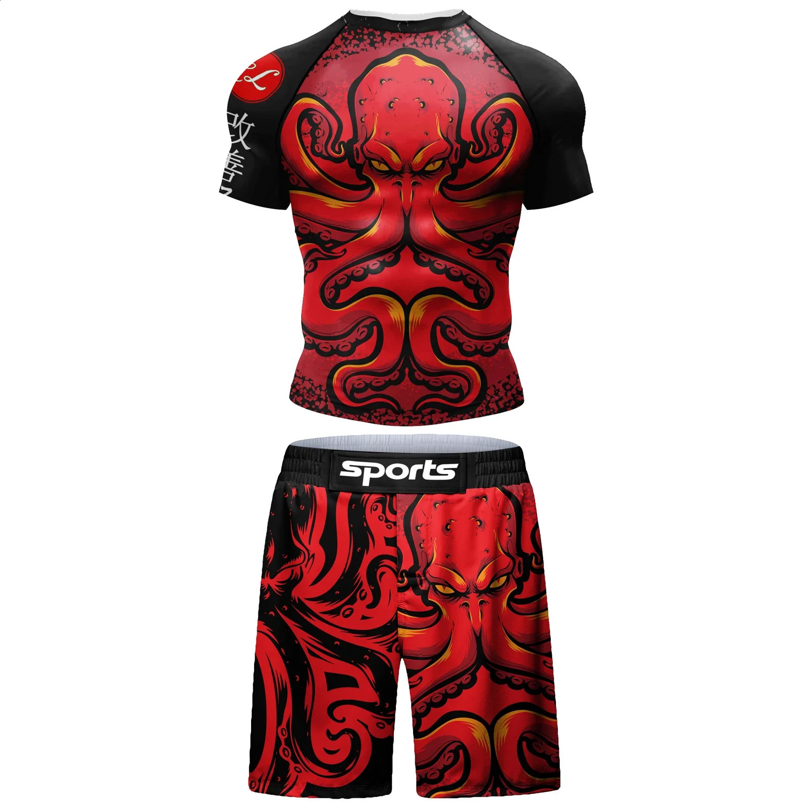 Two Sets of Sportswear Bjj Jiu Jitsu Gi Rashguard MMA Shorts Muay Thai Pants Cool Boxing Suit Running Suit Fitness Suit 250919