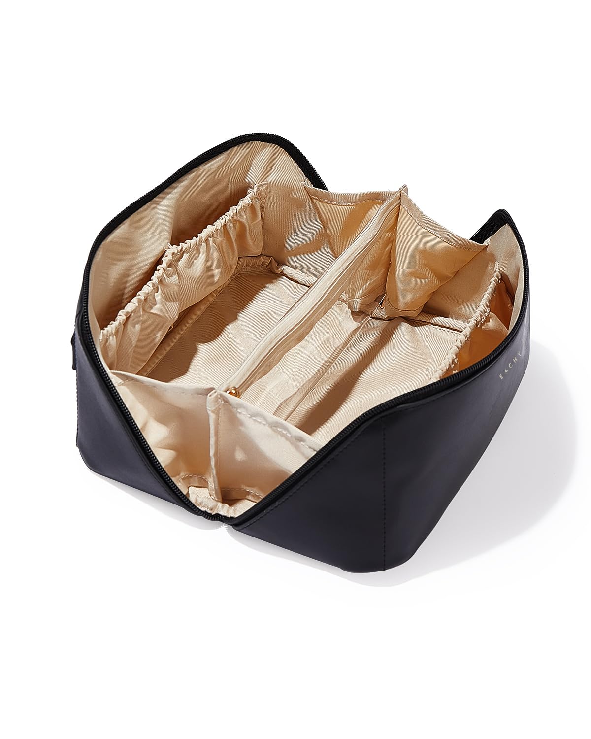 Flat Lay Travel Cosmetic Bag Waterproof Roomy Printed Women Makeup Organizer Portable Toiletry Storage Bag