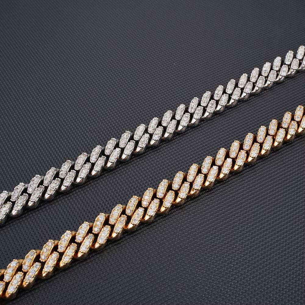 JL Jewelry 12mm 18K Cuban Link Chain Necklace Men Bracelet