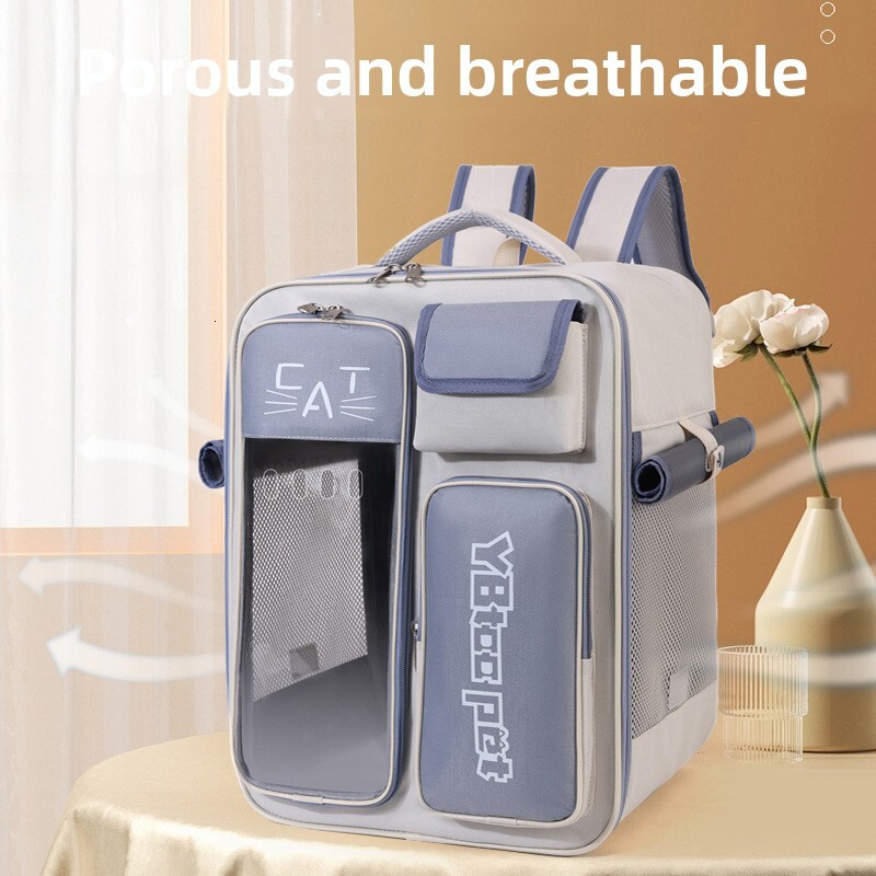 Square Large Capacity Pet Backpack Cat Single Shoulder Crossbody Bag Custom Style