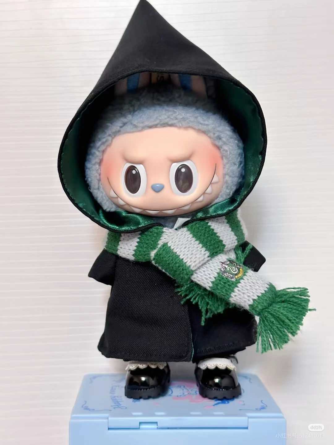 For 17cm Labubu Fashion Cloak Set Vinyl Doll Clothing Decoration Magic Academy Style Clothing Shoes Glasses Accessories Gifts C250919