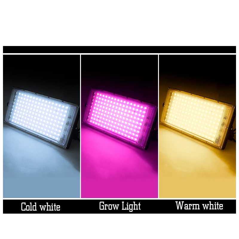 Latest Growing Lamps AC 220V Led Full Spectrum Plant Floodlight Greenhouse Plant Grow Light EU Plug Multiple Colors Available C250919