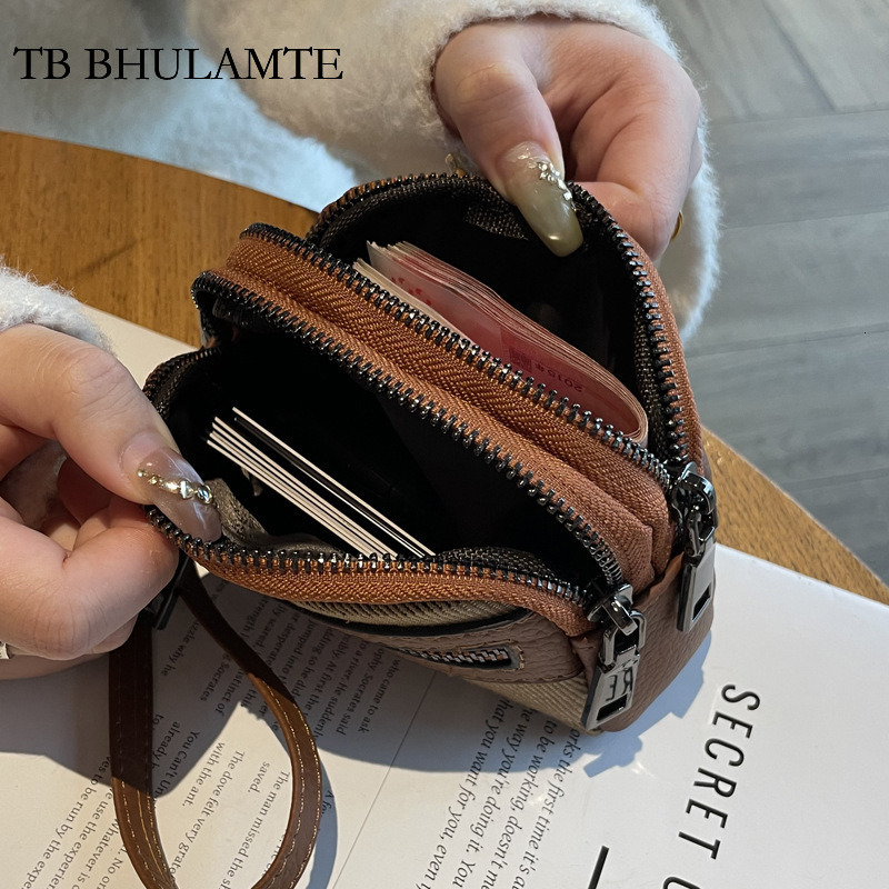 TB BHULAMTE Designer Free Shipping Women's Luxury Small Wallet 2025 New Large Capacity Exquisite High-end Mini Compact Storage Bag Zipper Coin Pu