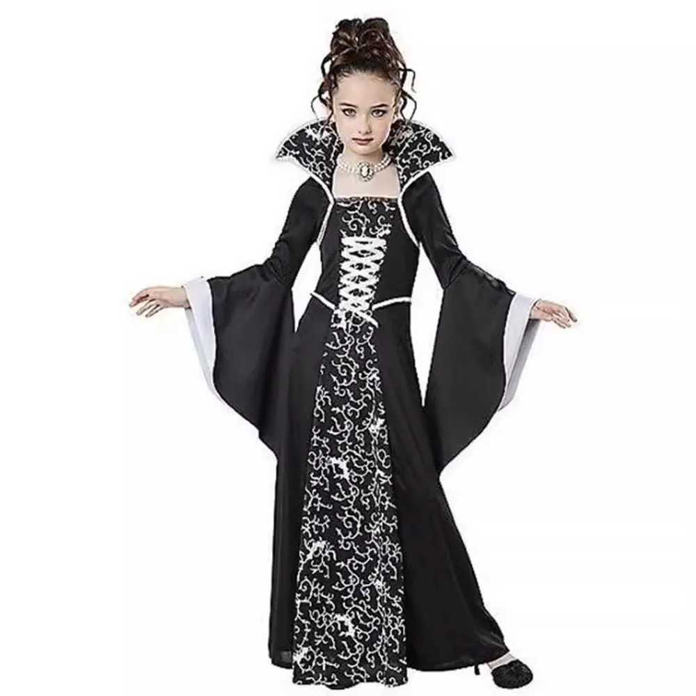Halloween Role Playing Witch Vampire Girl Costume Girl Disfraz Carnival Dress up Party Mujer Performance Costume L250918CO40
