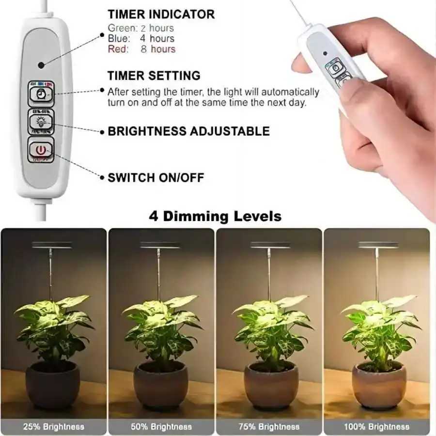 Grow Lights for Indoor Plants LED Full Spectrum Plant Light for Indoor Plants Ideal for Small Plants Perfect Gift Gardene C250919