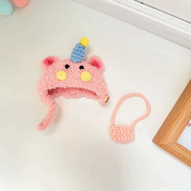10cm Mini Labubu 40 Doll Clothes 4thGen Labubu Handmade Pig Hat Crossbody Bag Set Christmas Sets for Mini Labubu C250919