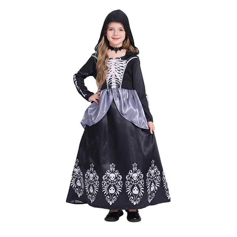 Childrens Halloween Cosplay Costumes Stage Show Vampire Dress Girls Cosplay Party Wear Fashion Witch Dresses Kids Clothes Robe L250918