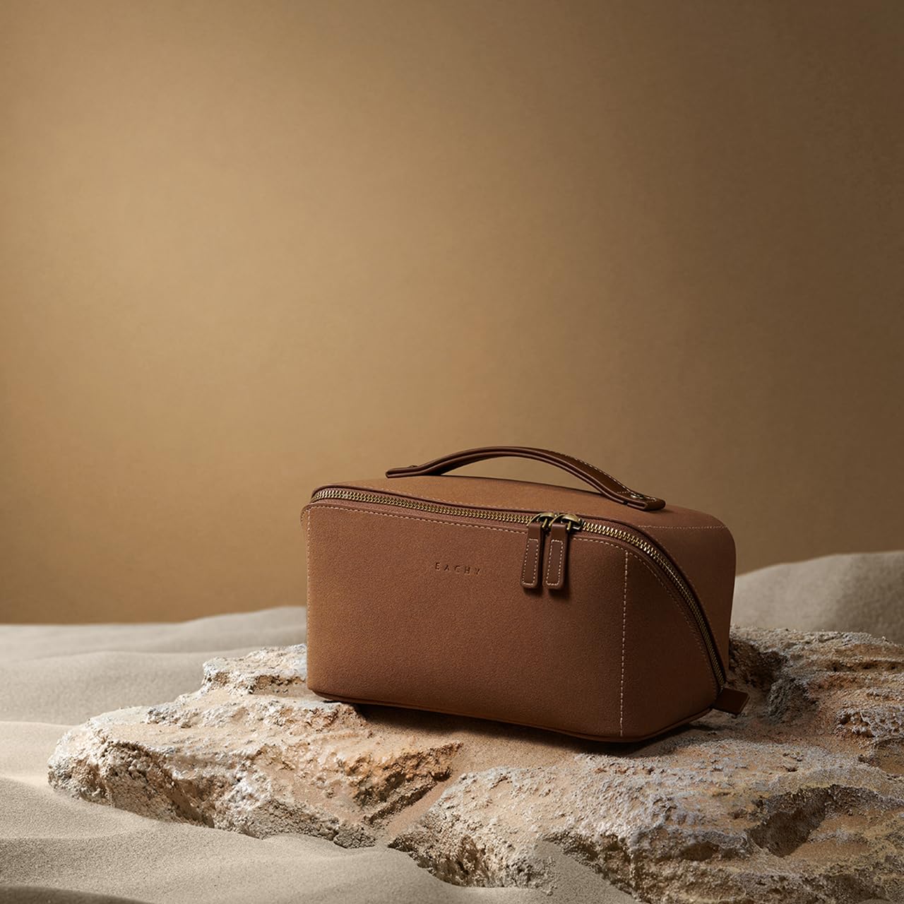 Spacious Flat Lay Toiletry Bag Waterproof Stylish Printed Women Cosmetic Makeup Travel Organizer