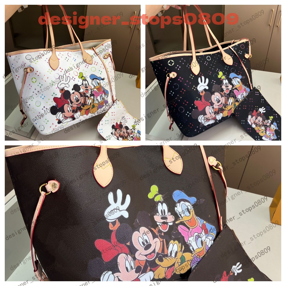 Designer bag, fashionable women's handbag, shoulder bag, diagonal cross bag, classic women's cartoon shopping bag, credit card shopping card storage bag