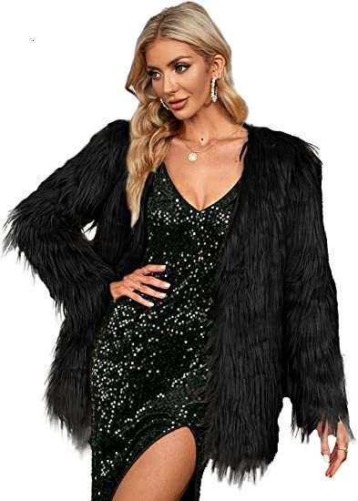 Autumn Winter New Mid-Length Plus Size Long Faux Fur Coat