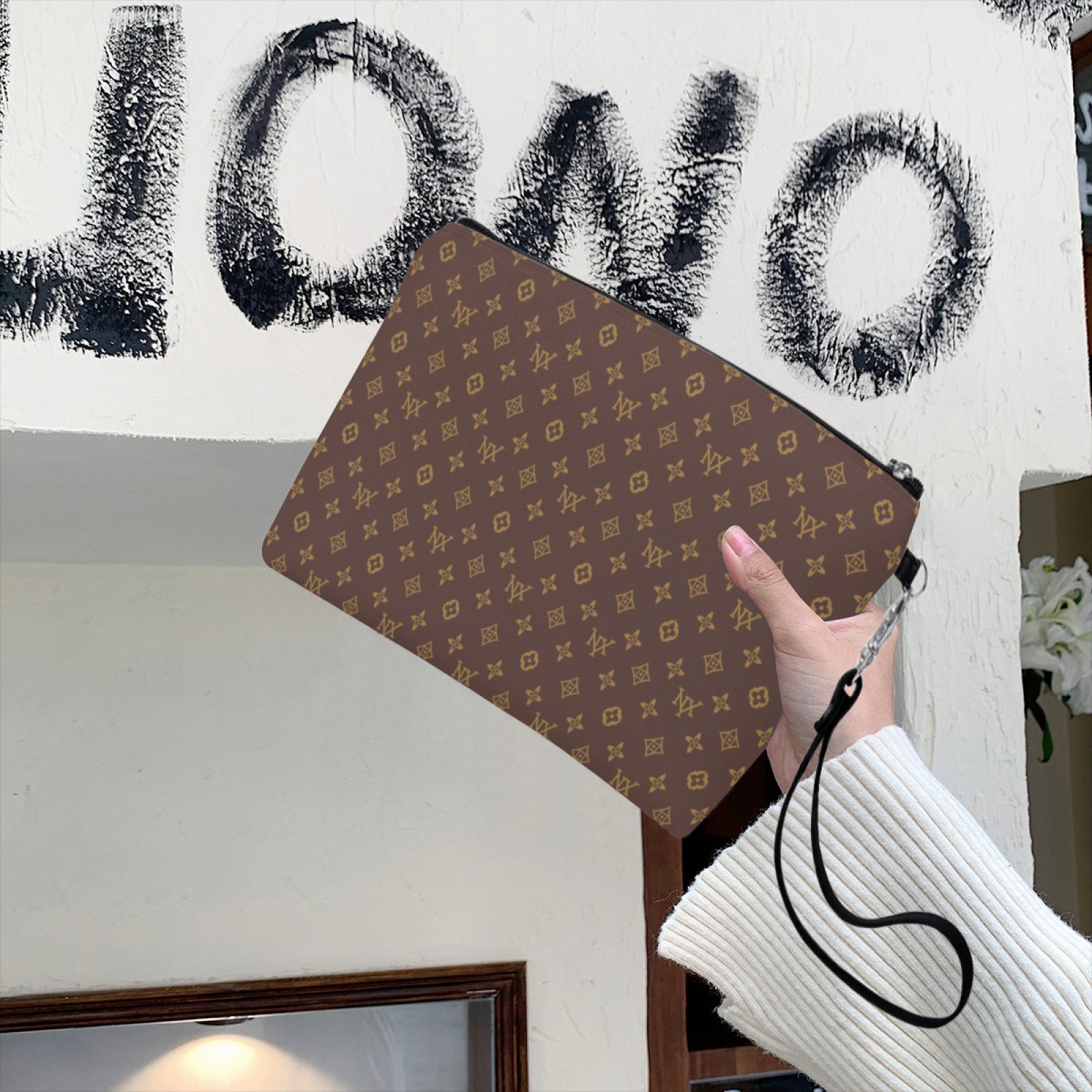 NXY 10A Makeup Bag Cosmetic Bags designer bag women Pu luxury bag handbag toiletrys bags Womens Fashion classic brown flower handbags with dust bag