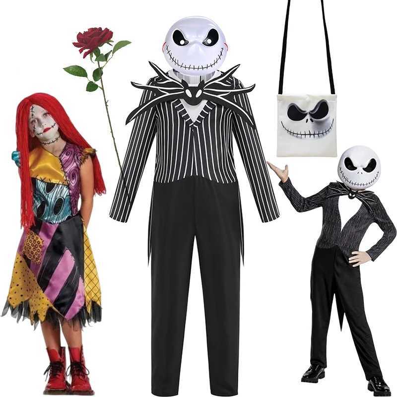 Halloween Jack Skellington Sally Cosplay Costume for Girls Boys The Nightmare Before Xmas Dress up Kids Classic SallyJack Frock L250918