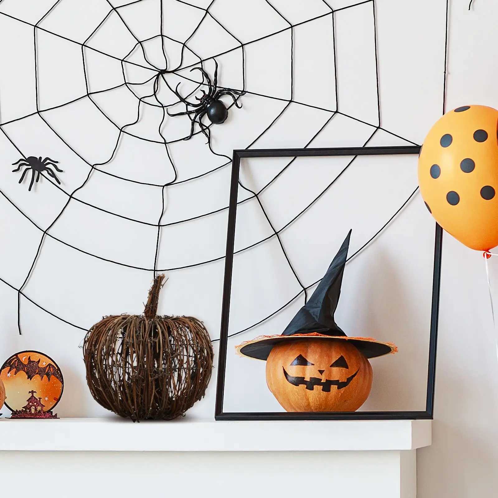 1Pc Creative Pumpkin Craft Ornament Desktop Adornment Rattan Woven Pumpkin Modeling Adornment Halloween Home Party Decoration C250919