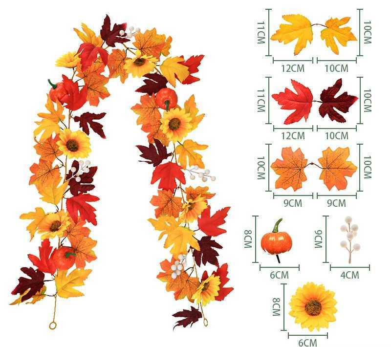 DIY Simulation Pumpkin Halloween Vine White Yellow Pumpkin Model Christmas Decoration Wreath Accessories C250919