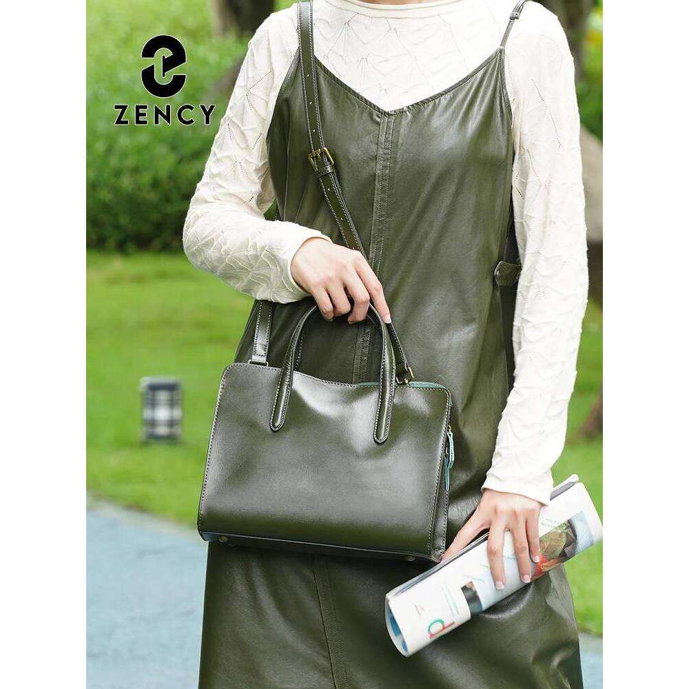 Designer Bag Luxury Bag Zency Oil Wax Leather Handbags For Women Crossbody Bag Removable Shoulder Strap Three Layer Pockets 2025 Autumn Winter Totes