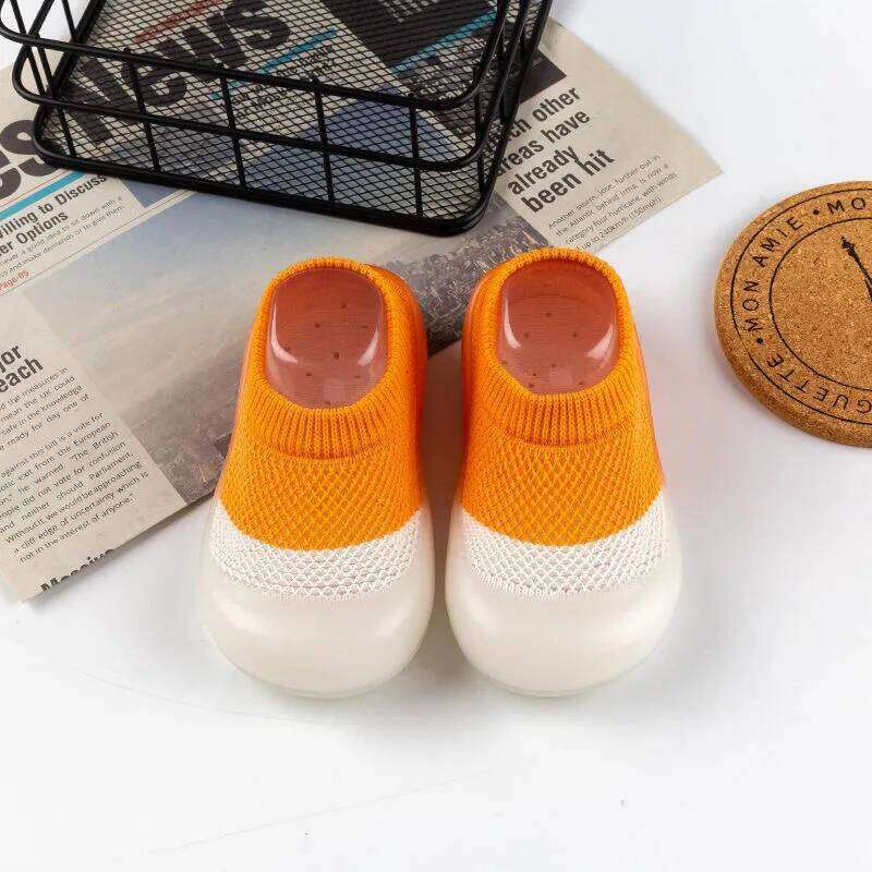 Summer New Combed Cotton Anti slip and Breathable Children's Soft Sole Walking Shoes Mesh Faced Baby Floor Socks