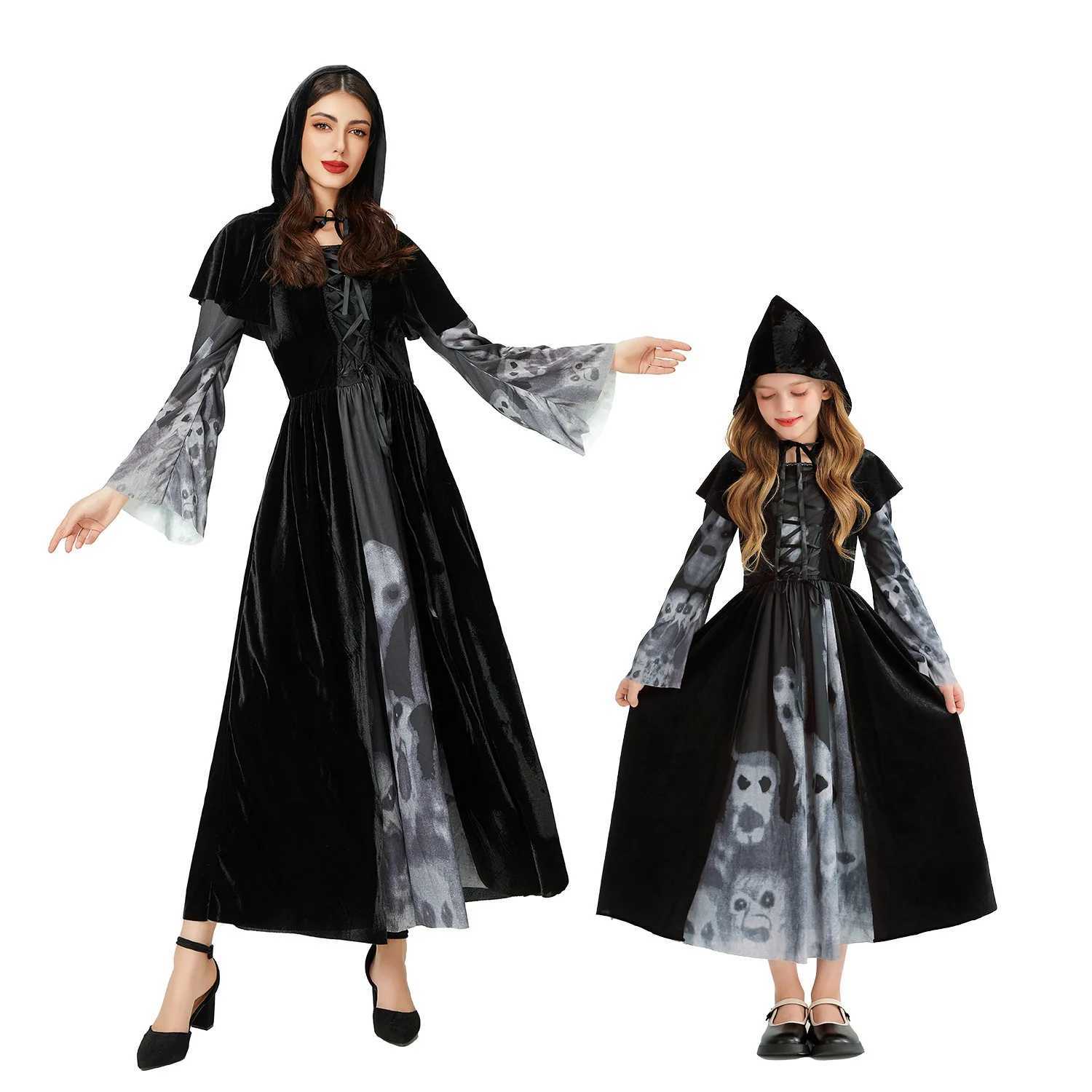 Halloween Childrens Costumes Performance Costumes Skeleton Childrens Clothing Girls Witch Vampire Funny Dress L250918