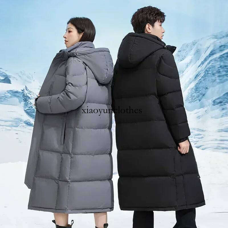 Winter Outdoor Mens Jacket High-quality Male White Duck Down Hooded Coat Snowfield Couples Long Thicked Warm Parkas 5XL