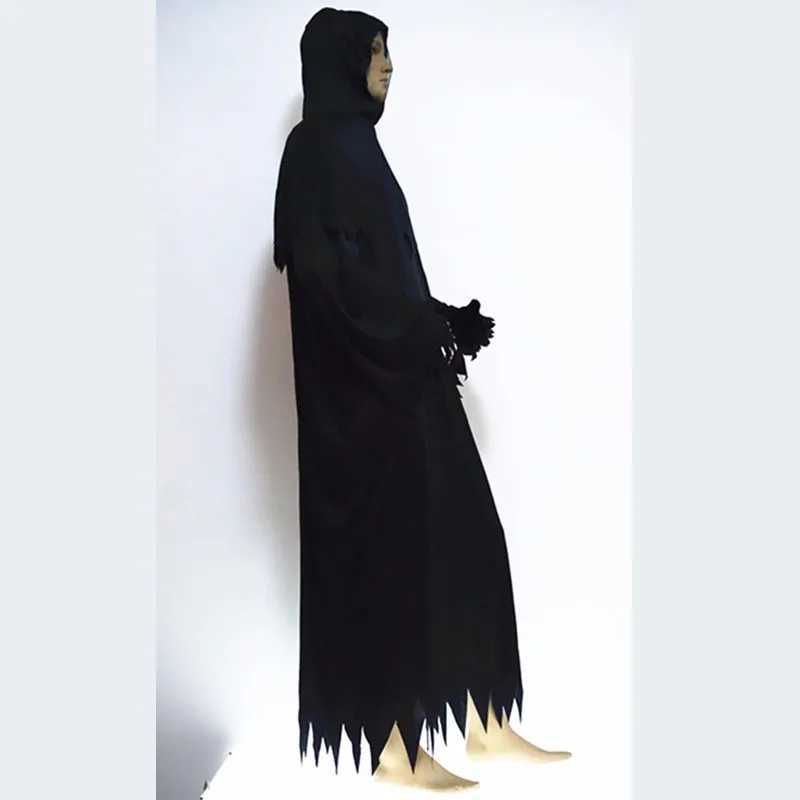 CosplayHigh Quty Grim Reaper Costume With Hat Mask Skeleton Hands Costume Adult Men Halloween Stage Role Playing Skeleton Cos L250918