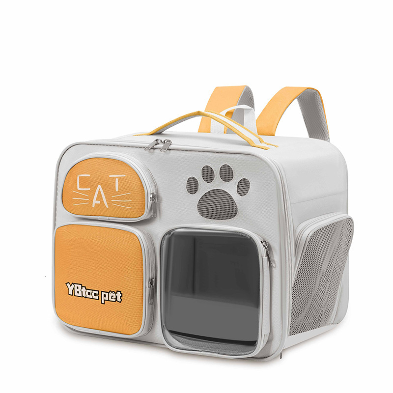 New Solid Color Large Capacity Pet Outdoor Backpack Outing Portable Single Shoulder Crossbody Bag Cat Carrier