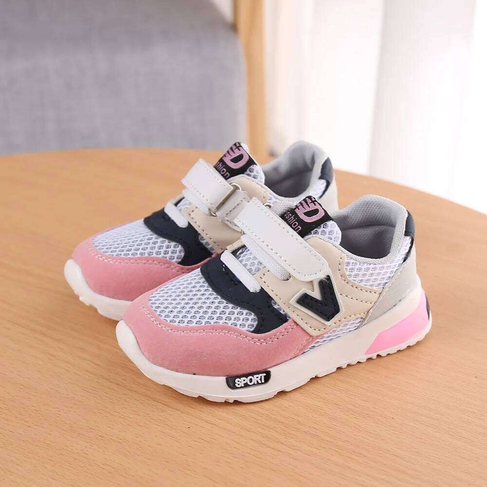 Kids tennis boys girls sports running non slip boy casual soft sol children's mesh shoes Non-slip breathable seasonal shoe