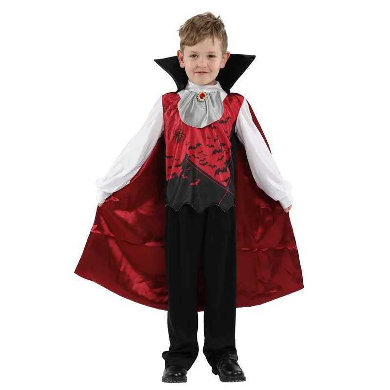 Kids Vampire Cosplay Costume Count Dracula Cosplay Boys Vampiress for Girls Purim Halloween Party Cosplay Fantasia Dress Up L250918