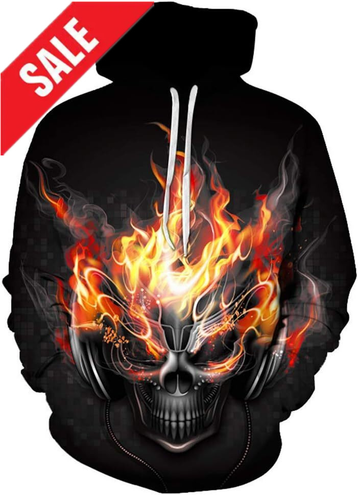 Halloween Hoodie for Mens Womens Unisex 3D Digital Printed Hoodie Novelty Skull Sweatshirt Pullover Hoodies sweatshirt fashion 2025