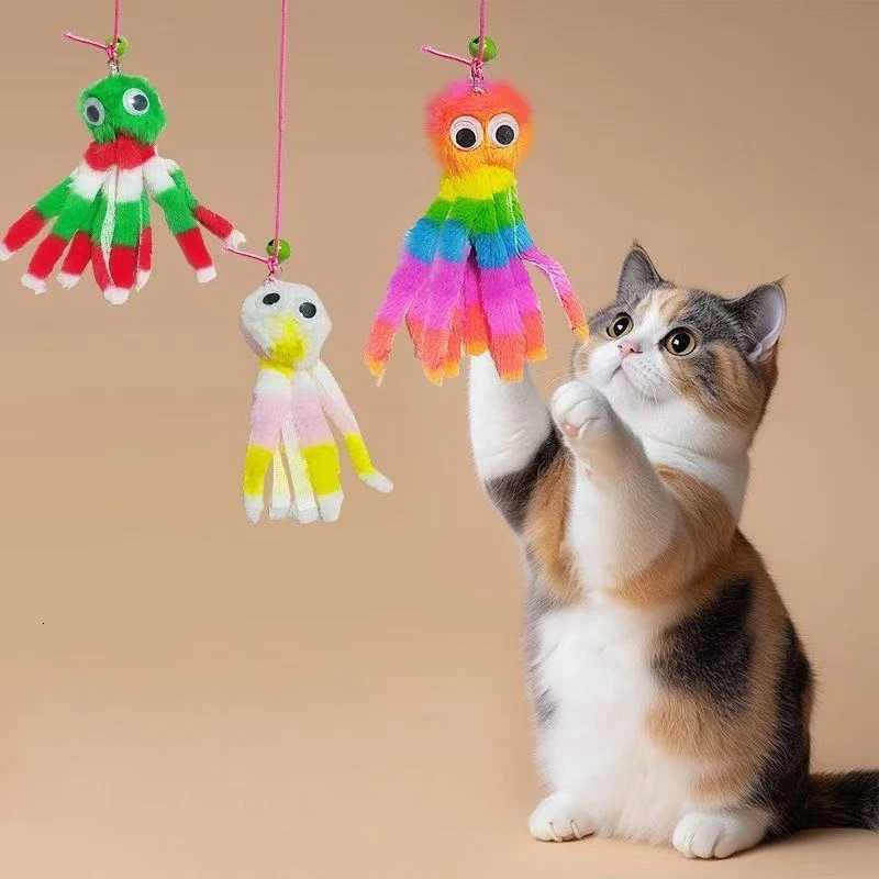 15pcs Hanging Octopus Cat Toys Cute Door Plush Elastic Cartoon Hanging Toys Interactive Play Pet Accessories X250918