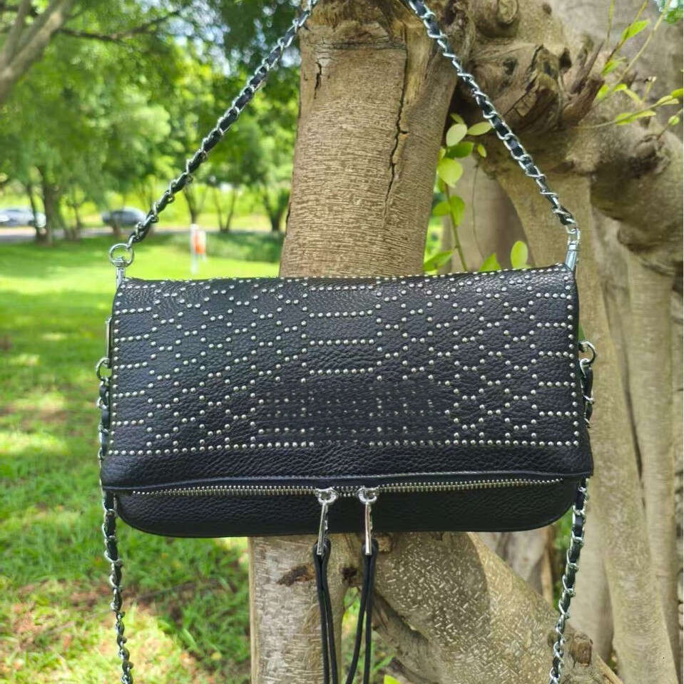 New Women's Crossbody Clutch Rivet Inlaid Diamond Chain Envelope Bag B5