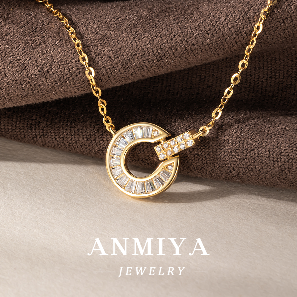 Modern 925 Silver Jewelry Layered Necklace Set for Teen Girls Birthday Gifts with Geometric Charms