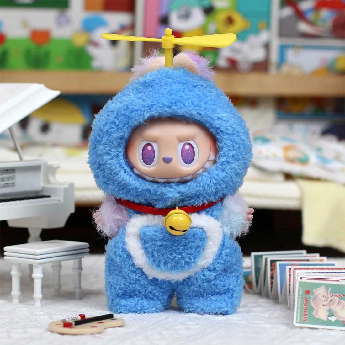 Clothes For Labubu 17cm The Monsters Outfit Accessories Clothing Cartoon Shinchan Pajamas Doraemon For Dolls V1 V2 V3 Use C250919