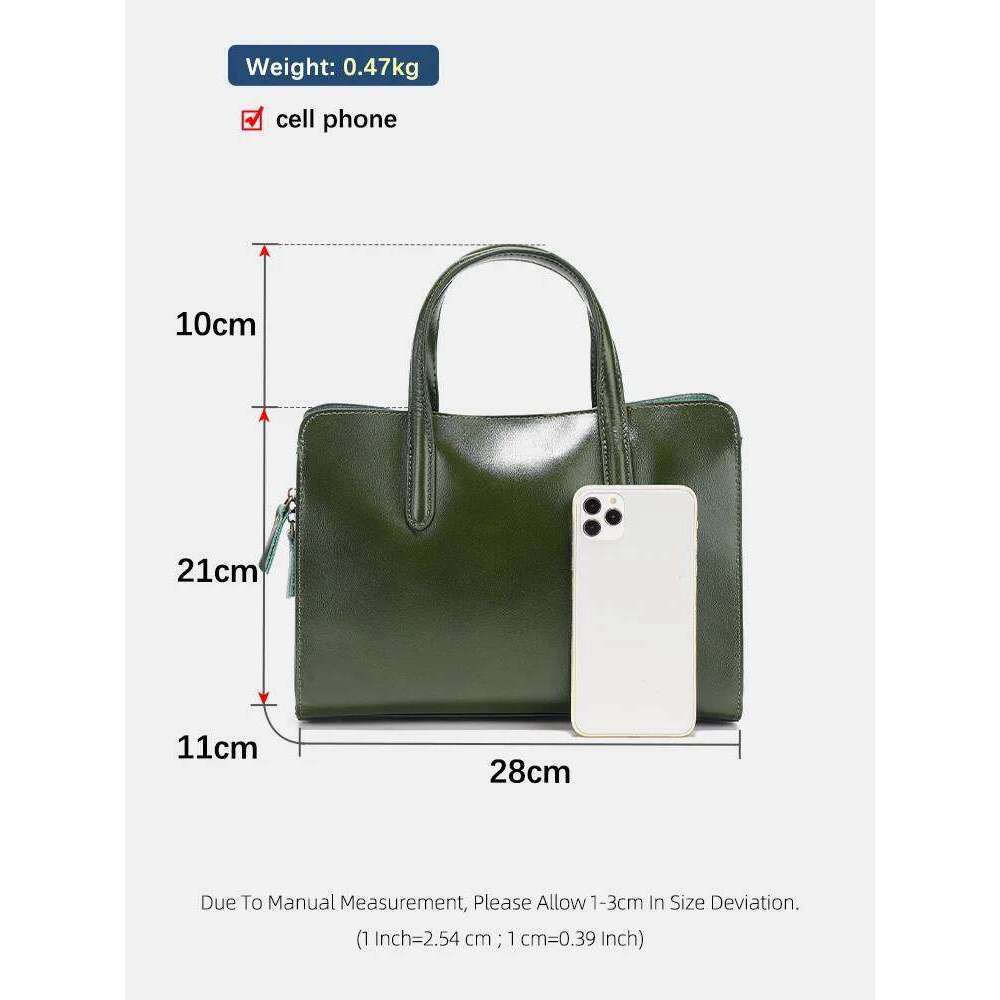 Designer Bag Luxury Bag Zency Oil Wax Leather Handbags For Women Crossbody Bag Removable Shoulder Strap Three Layer Pockets 2025 Autumn Winter Totes