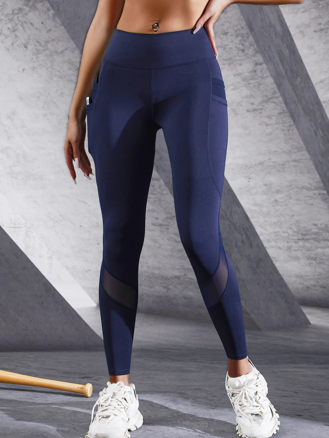 Womens fitness and sports tightfitting pants highwaisted hiplifting yoga pants doublepocket leggings 250919