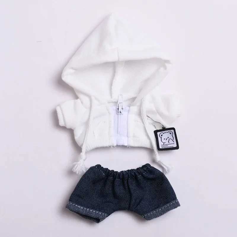 17cm Labubu Dolls Clothing Cute Mini Plush Dolls Clothes Outfit Accessories For The Monster Hooded Sweatshirt Set FE01Z C250919