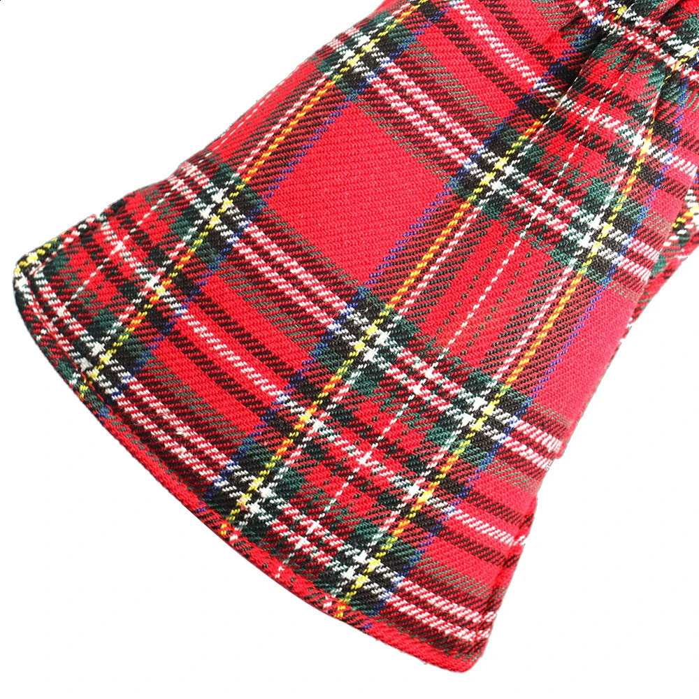 Soft Red Tartan Plaid Golf Club Headcover 1 3 5 X Sets Driver Fairway Wood Hybrid Covers 250918