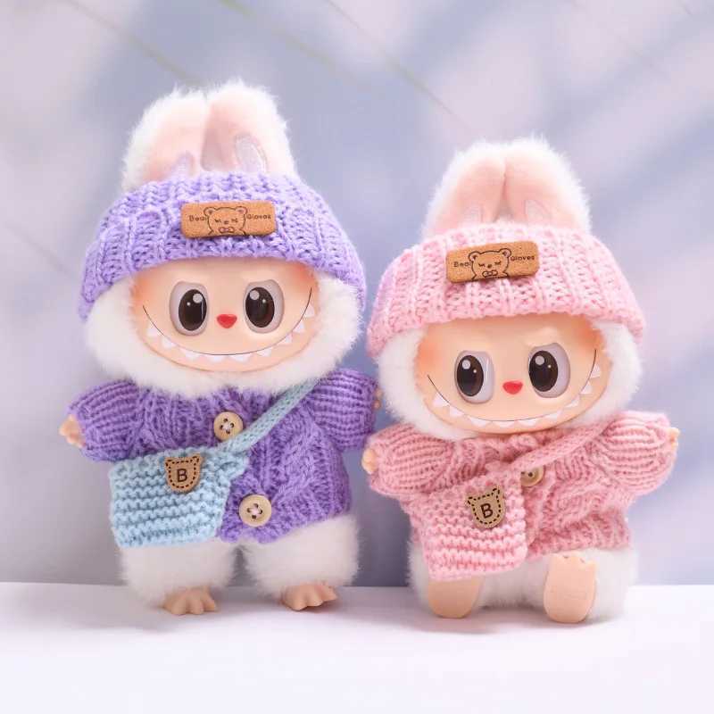 New Labubu winter Clothes Idol Dolls The Monster Outfit Accessories Clothing Gift Kawaii Sweater Hat Bag Set For Gift C250919