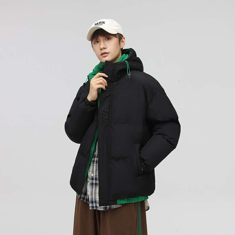 Men's Winter New Thickened Color-Block Puffer Women's Coat Student Trendy Loose Couple Jacket Cotton Clothing