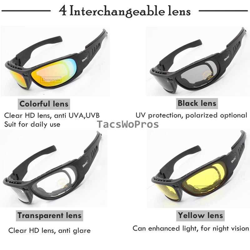 Polarized Glasses CS Paintball Tactical Combat Protection Glasses Motorcyc Hunting Shooting Airsoft Goggs with 4 ns Kit Y250919